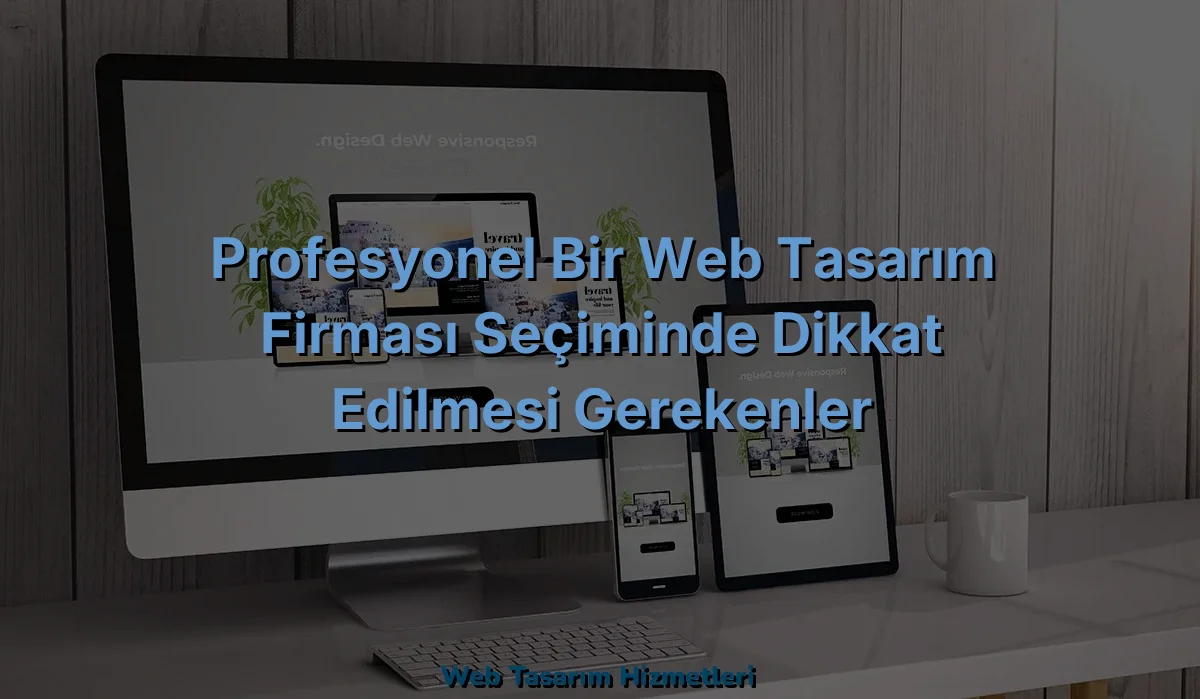 
Profesyonel Bir Web Tasarım Firması Seçiminde Dikkat Edilmesi Gerekenler
